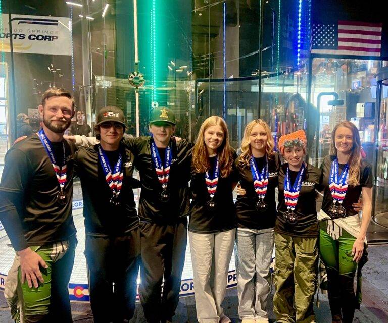 CFH Next Gen flight athletes in the indoor skydiving tunnel