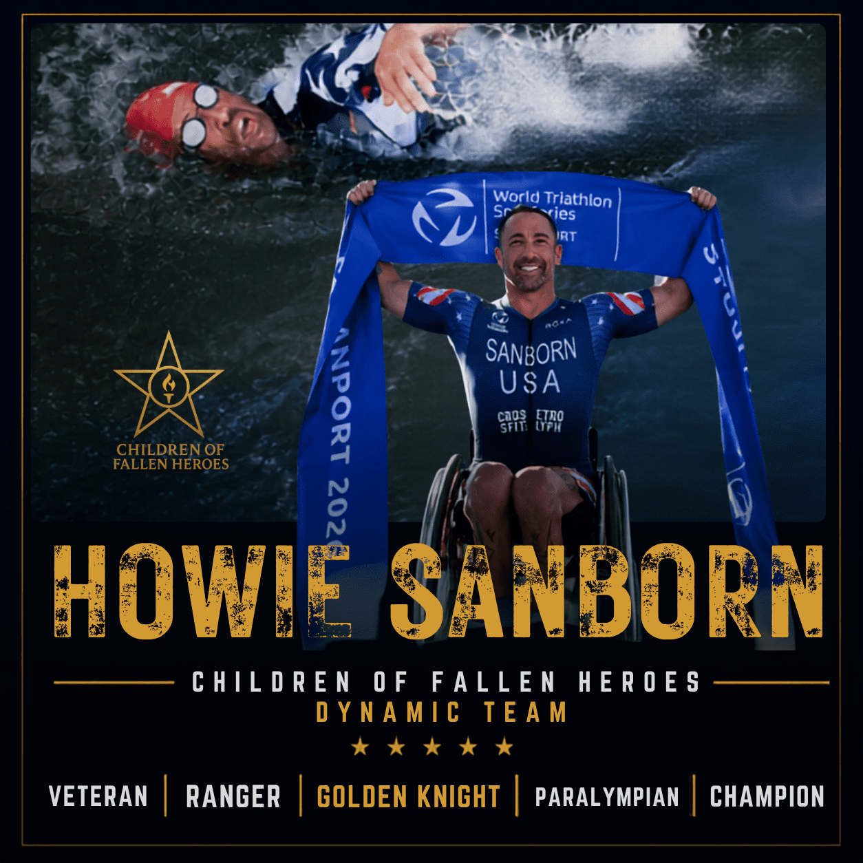 Howie Sanborn — U.S. Army Airborne Ranger veteran, former U.S. Army Golden Knight, Paralympian, and CFH Adaptive Athlete