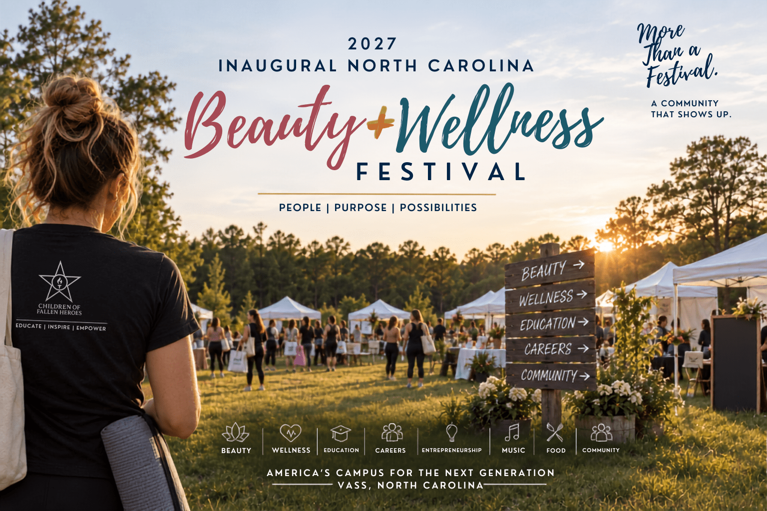 2027 Inaugural North Carolina Beauty + Wellness Festival at America’s Campus for the Next Generation, Vass, North Carolina