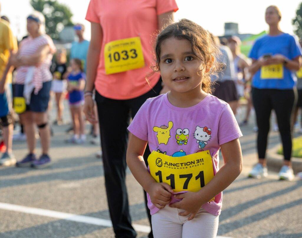 Community members at the 25th Anniversary 9/11 Commemorative 5K in Graham, North Carolina.