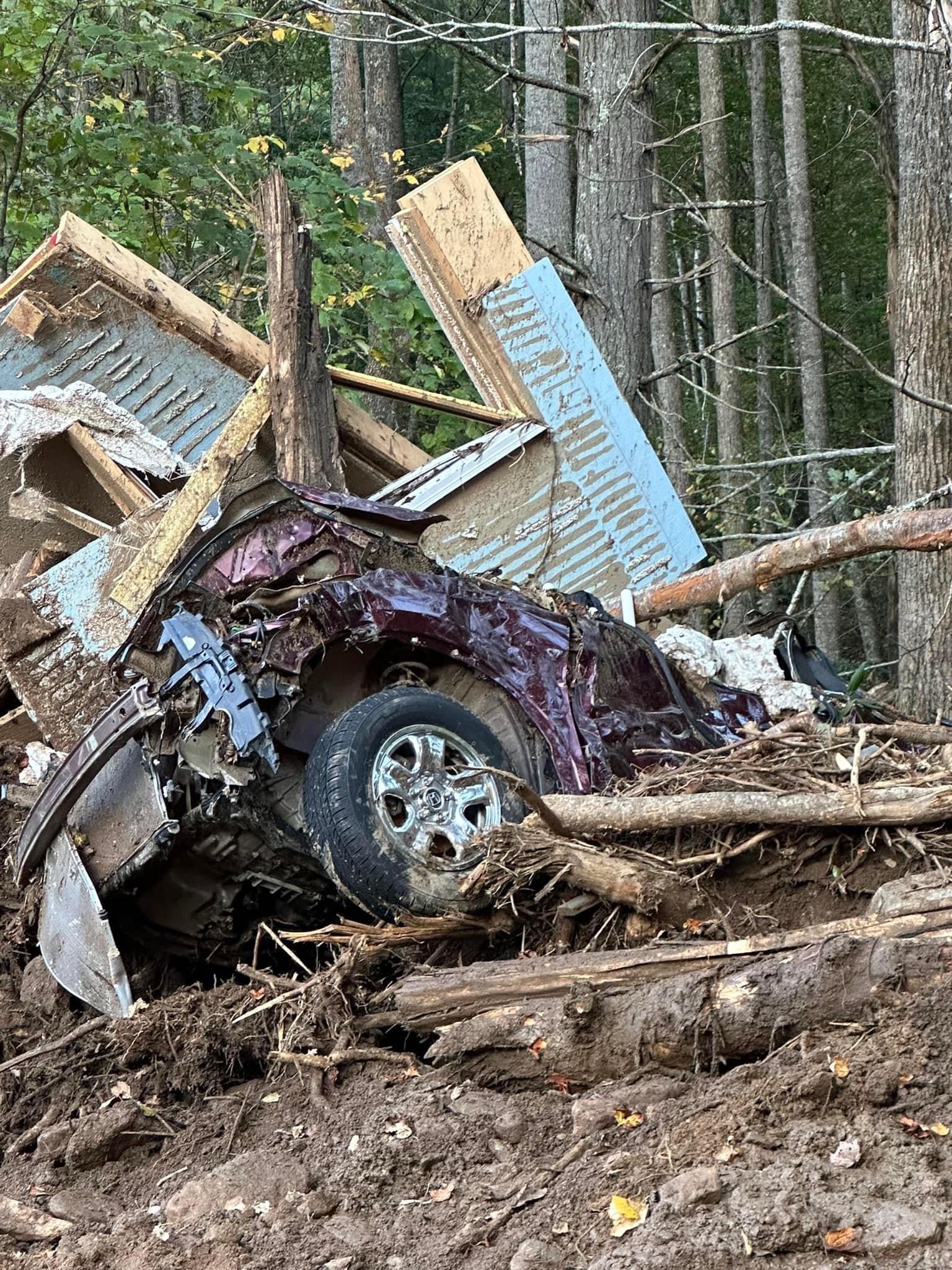 Some of the devastation deep in the mountains of North Carolina.