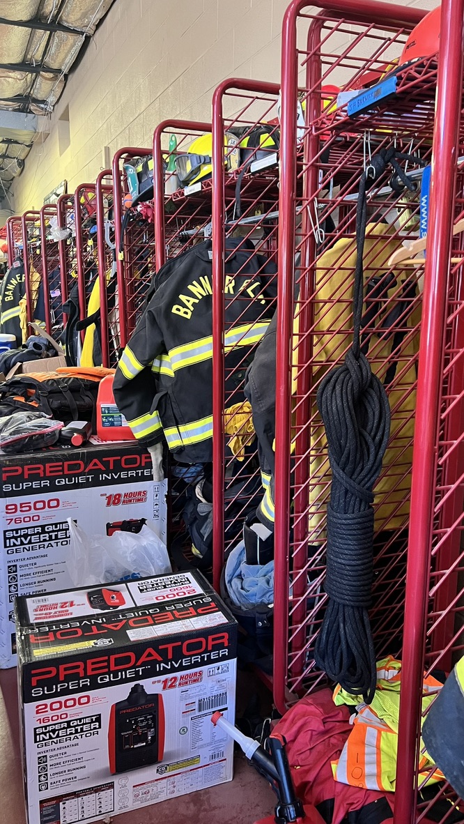 Banner Elk Fire Department gear and supplies.